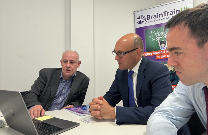 Andrew Griffith and Ed with Stuart - CEO of BrainTrainUK