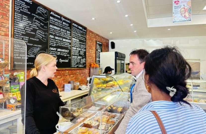 Claire and Ed in the cafe