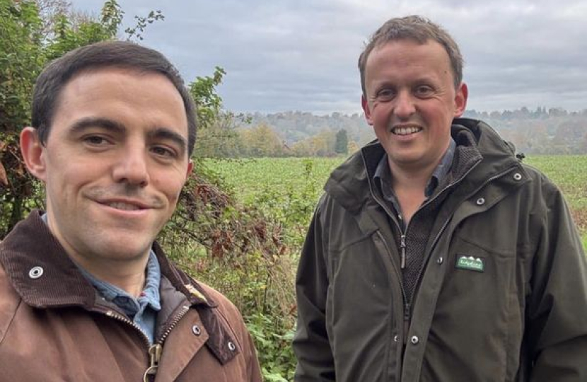 Ed McGuinness and Jim on his farm