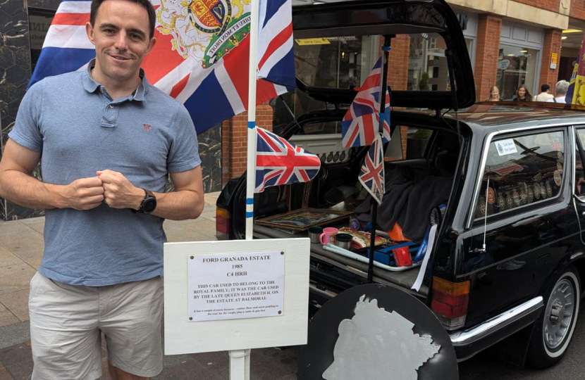 Ed with the Queen's car!